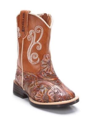 Twister Toddler Girls’ Floral Tooled Elizabeth Cowgirl Boots Size 6